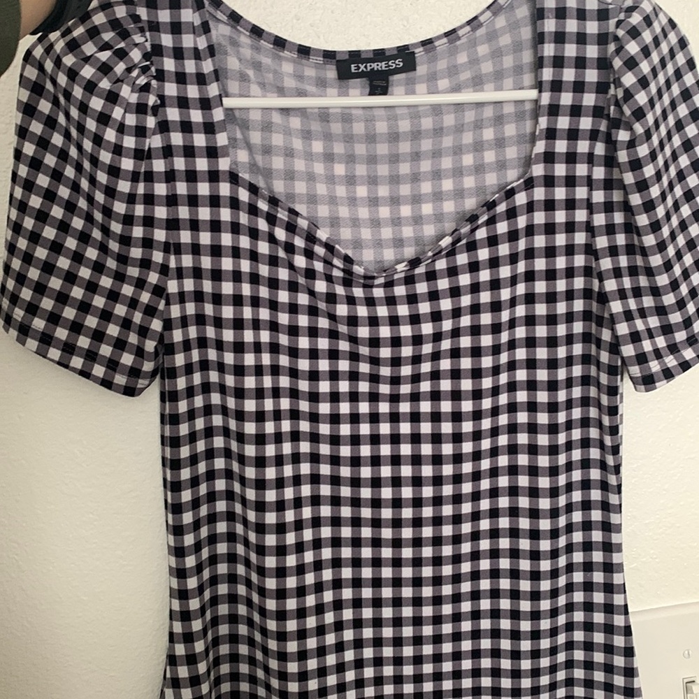 Express gingham pattern shirt